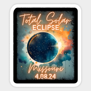 Total Solar Eclipse 2024 Missouri Art Science Men Women Kids Sticker